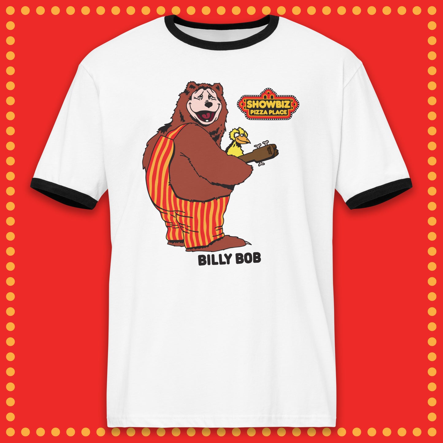 Showbiz Pizza Rock-afire Explosion Billy Bob Ringer Shirt