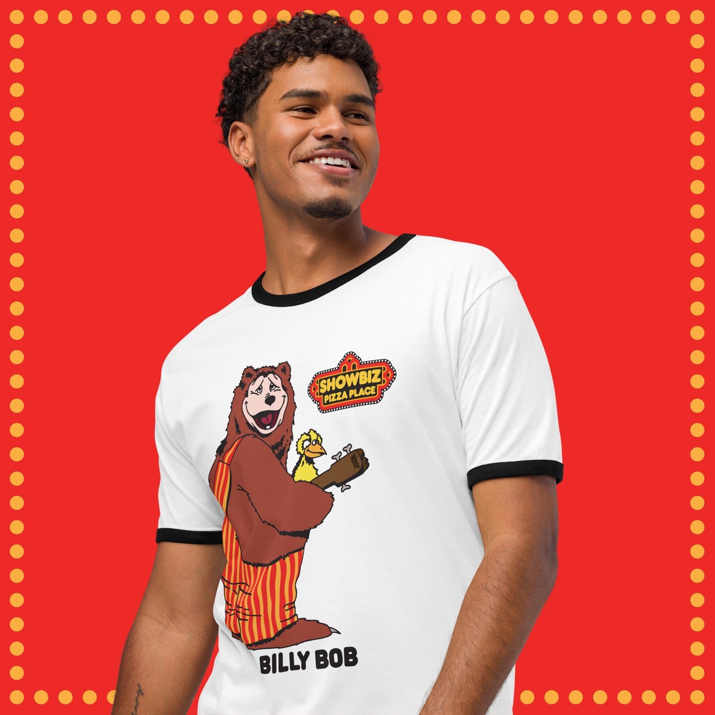 Showbiz Pizza Rock-afire Explosion Billy Bob Ringer Shirt